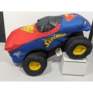 Superman Monster Jam Truck Plush Toy 15in Hot Wheels Nylon Car Plush